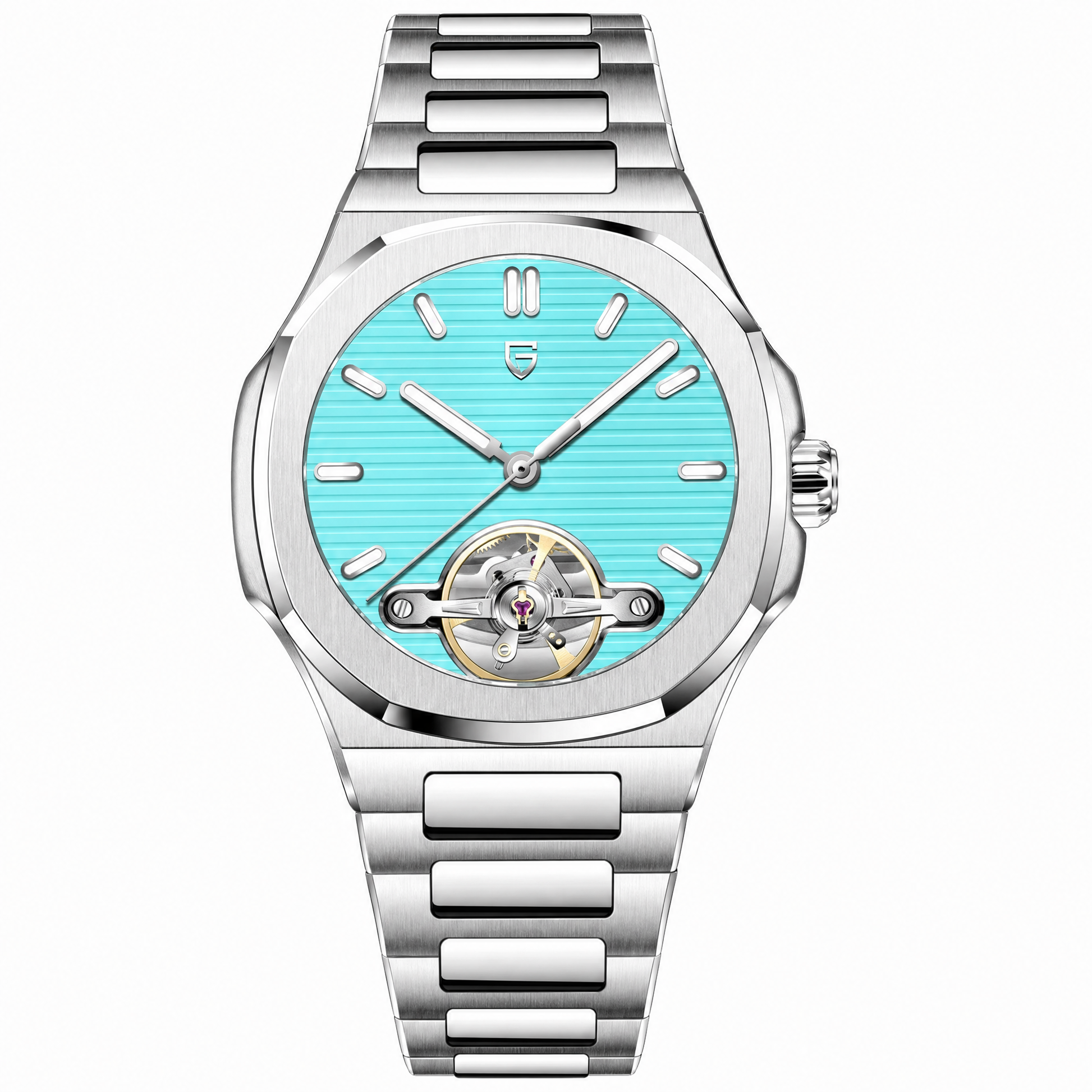 Pagani Design YS025 open-heart automatic watch, 42 mm stainless steel case