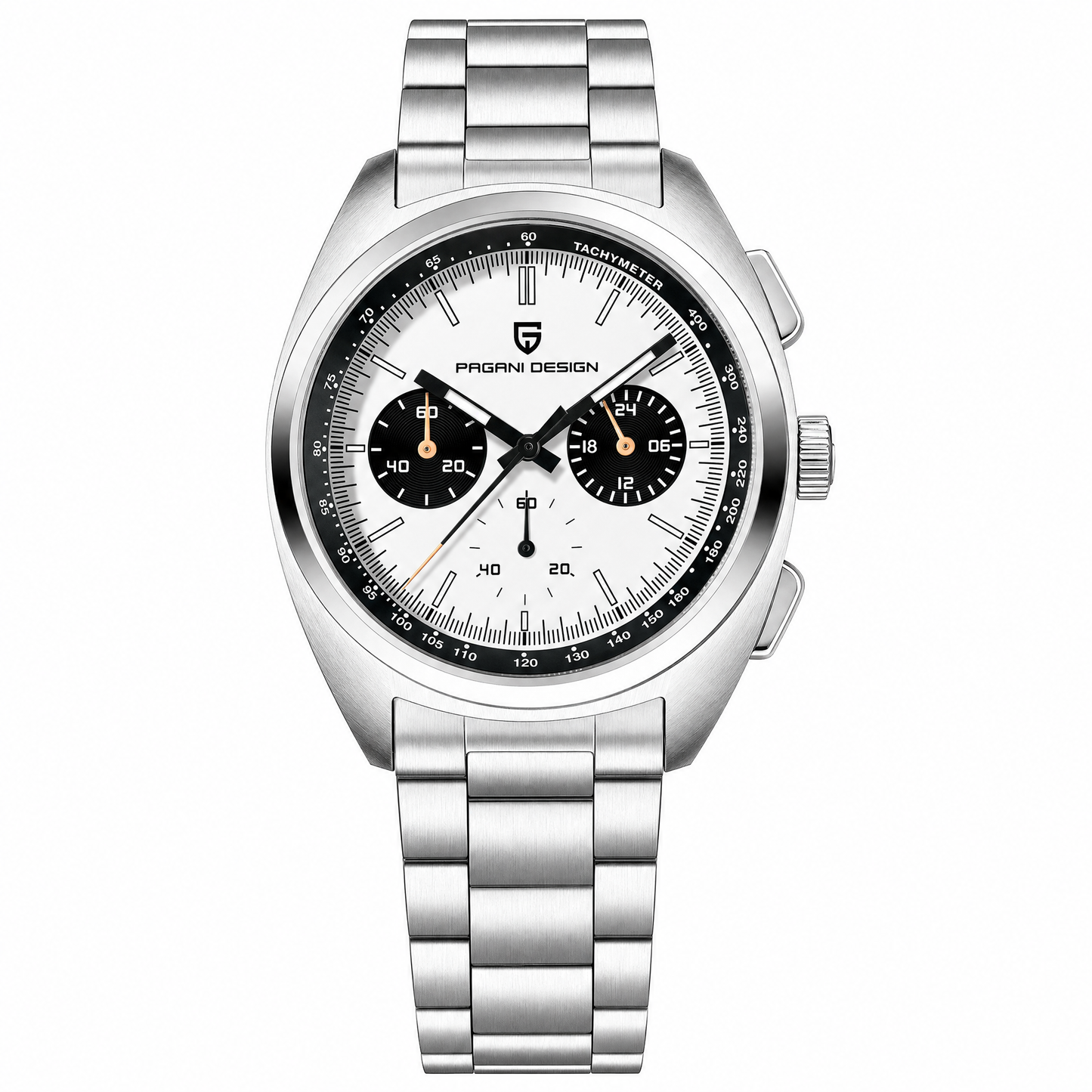Pagani Design 1782 Panda chronograph with Japanese VK63 movement, 39 mm steel watch