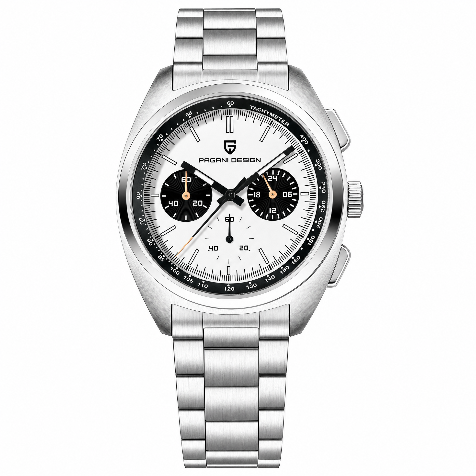 Pagani Design 1782 Panda chronograph with Japanese VK63 movement, 39 mm steel watch