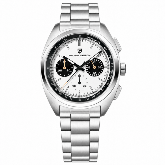 Pagani Design 1782 Panda chronograph with Japanese VK63 movement, 39 mm steel watch