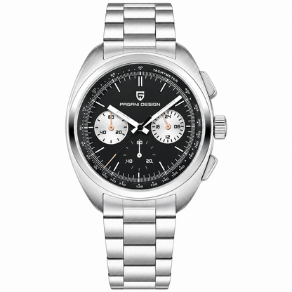 Pagani Design 1782 Panda chronograph shown on the wrist
