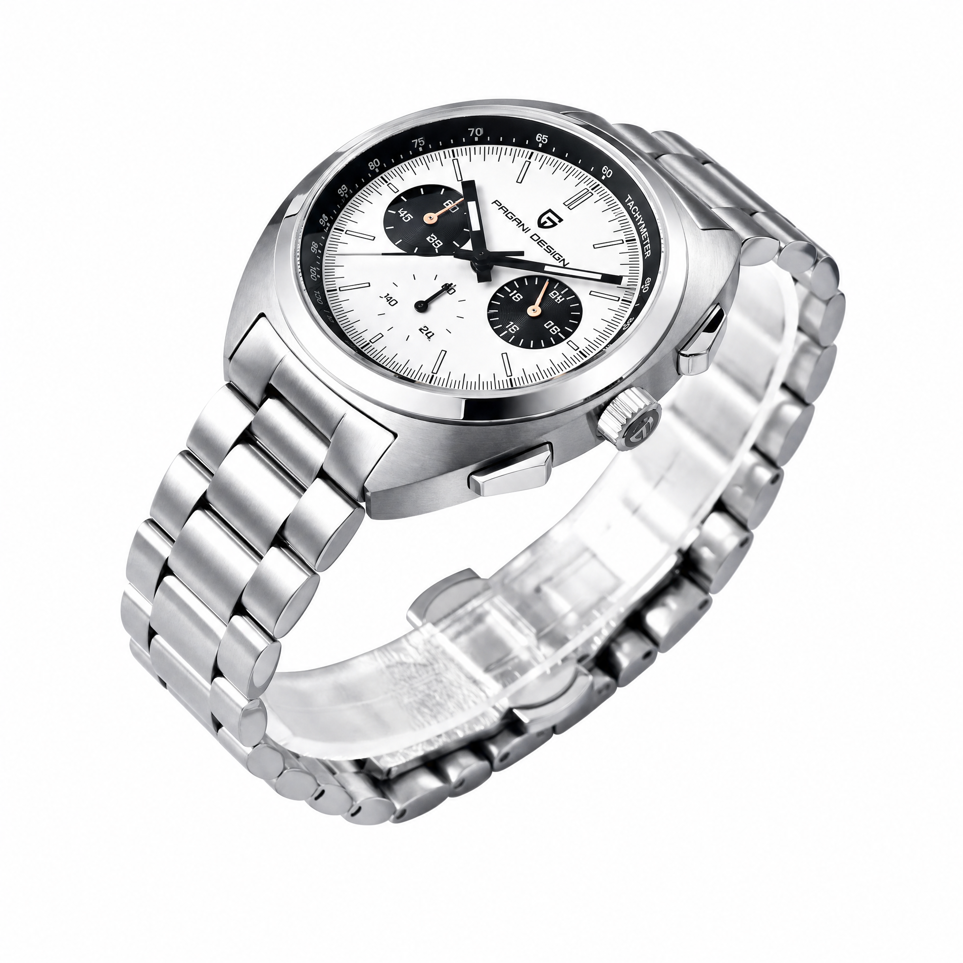 Pagani Design 1782 chronograph, blue dial on leather strap
