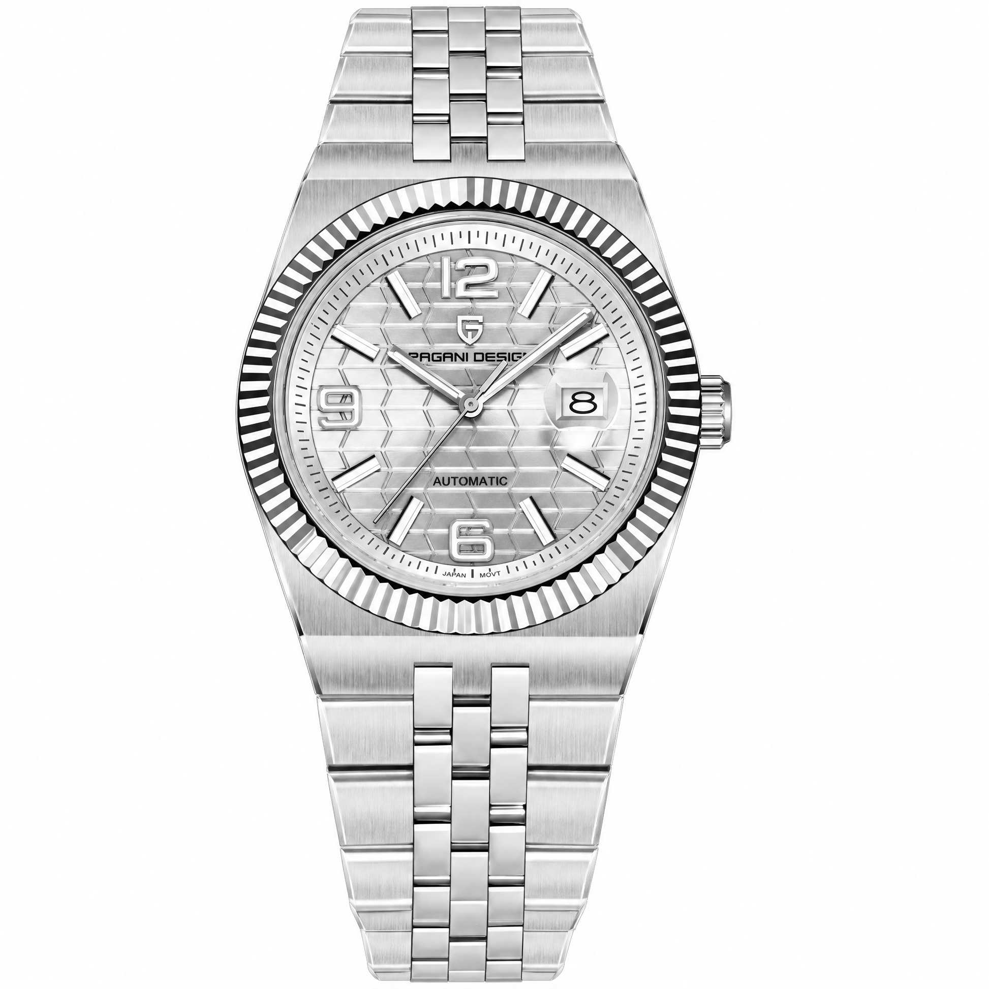 Pagani Design YS027 automatic watch with sapphire crystal, 40.5 mm steel case