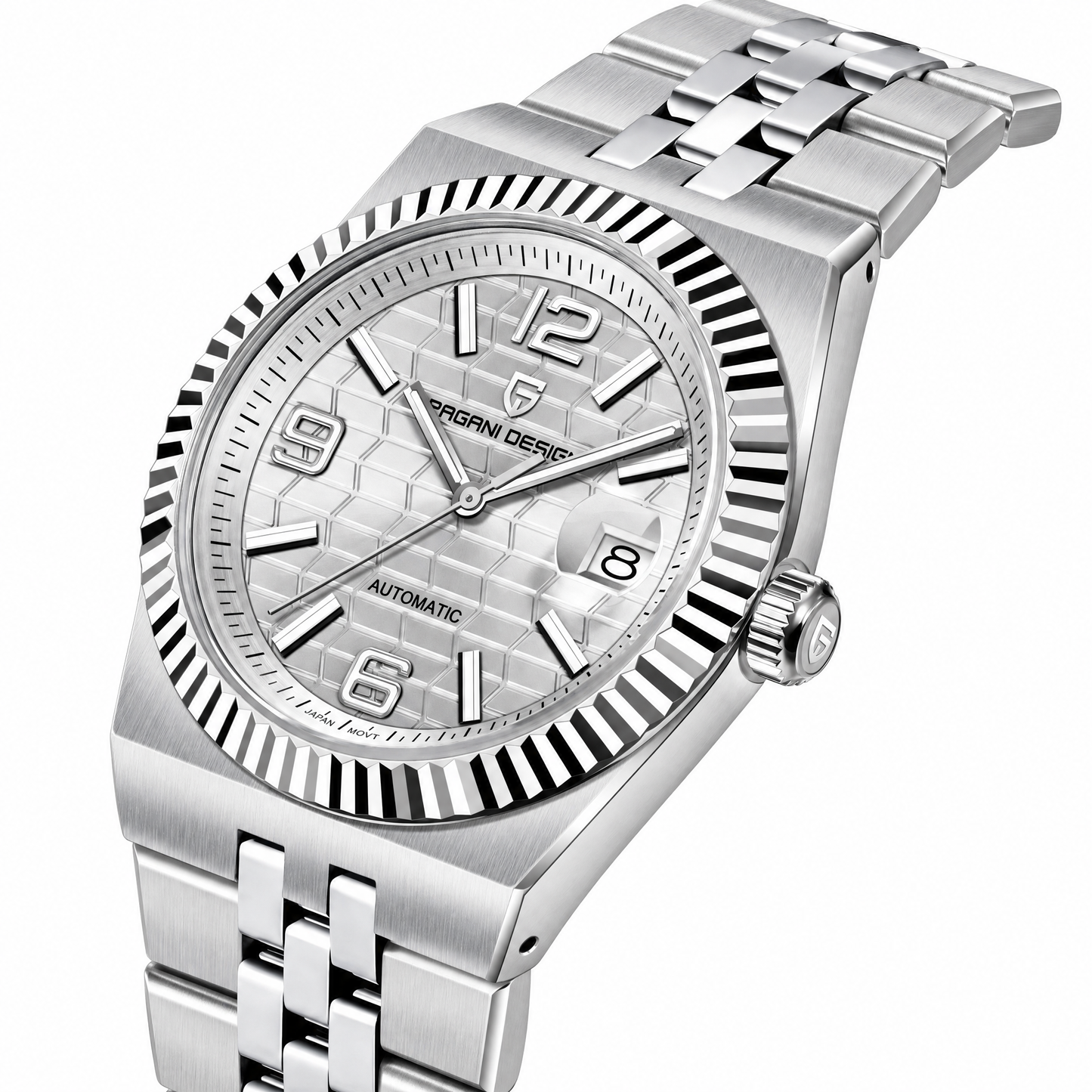 Pagani Design YS027 automatic watch, integrated stainless steel bracelet