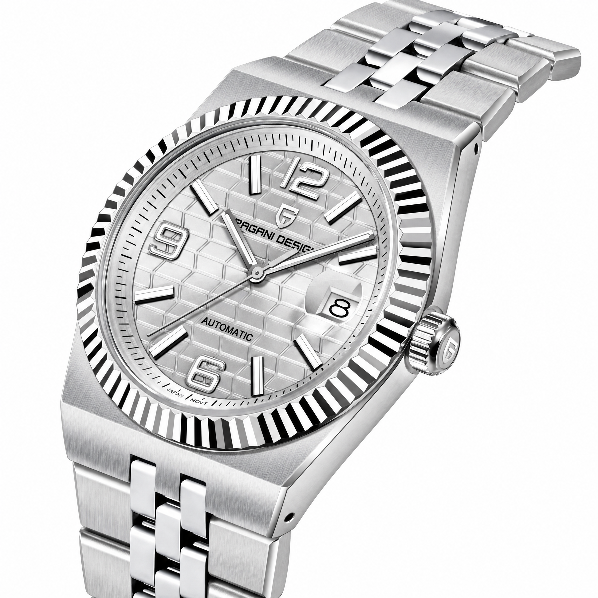 Pagani Design YS027 automatic watch, integrated stainless steel bracelet