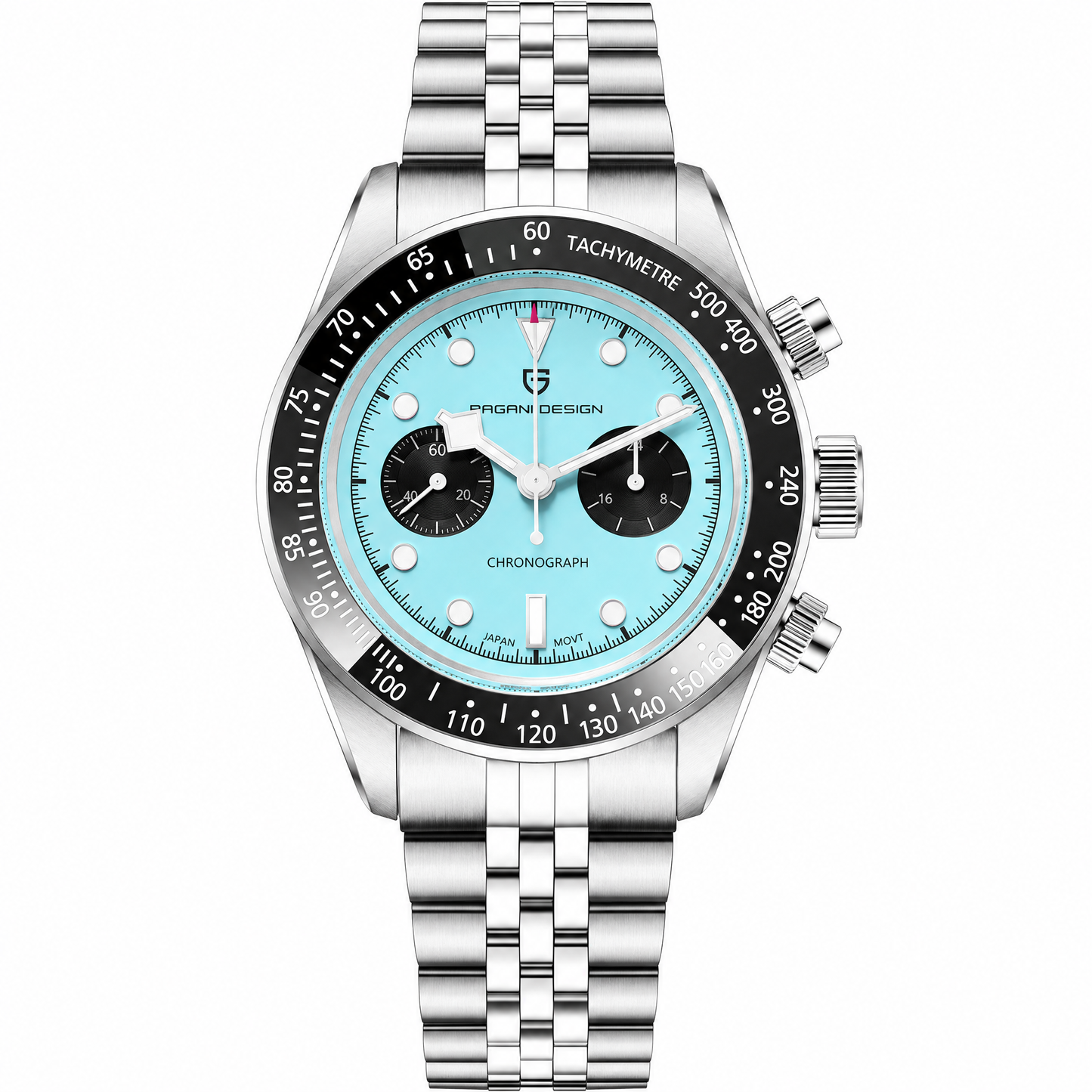 Pagani Design 1813 Flamingo quartz chronograph, 39.5 mm stainless steel watch
