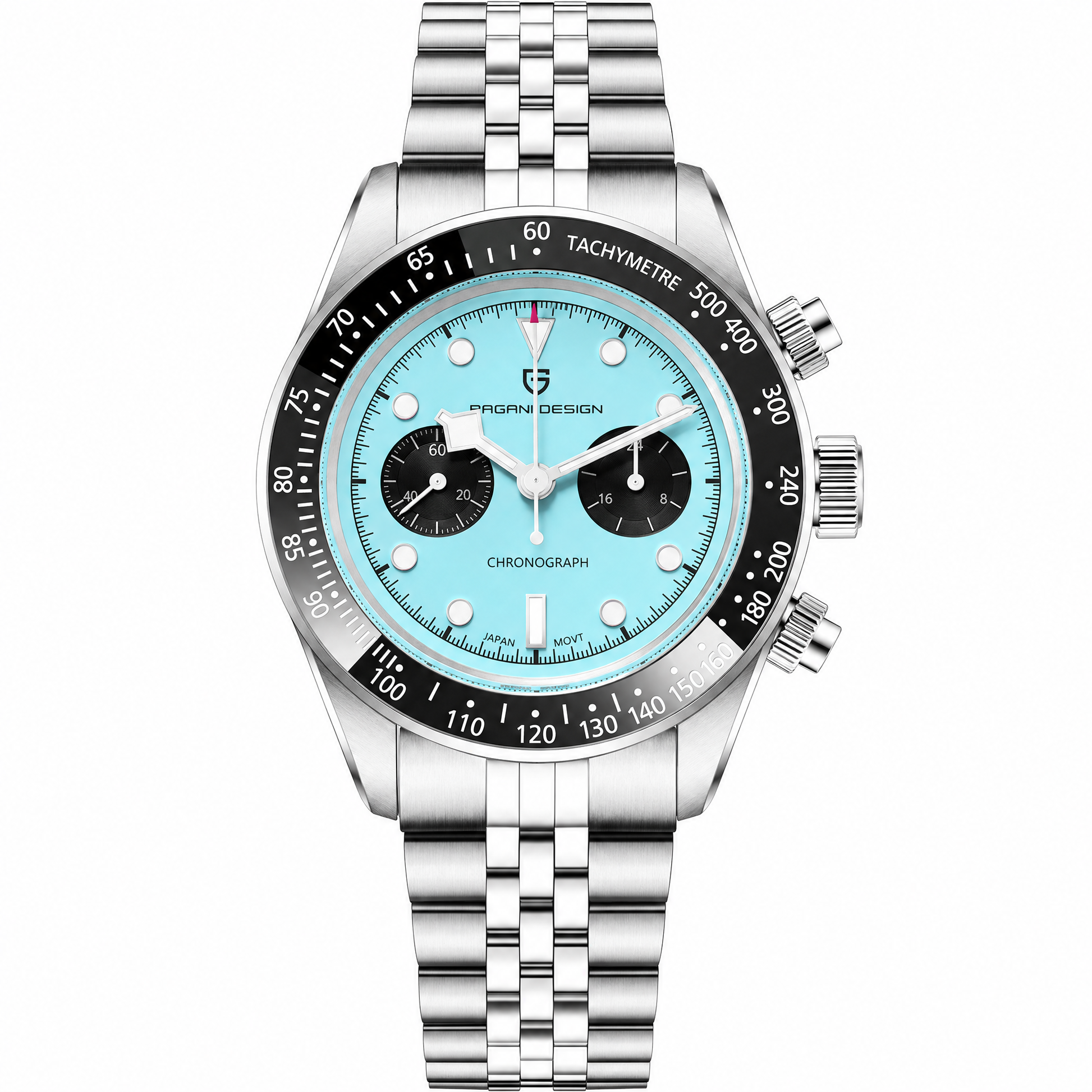 Pagani Design 1813 Flamingo quartz chronograph, 39.5 mm stainless steel watch